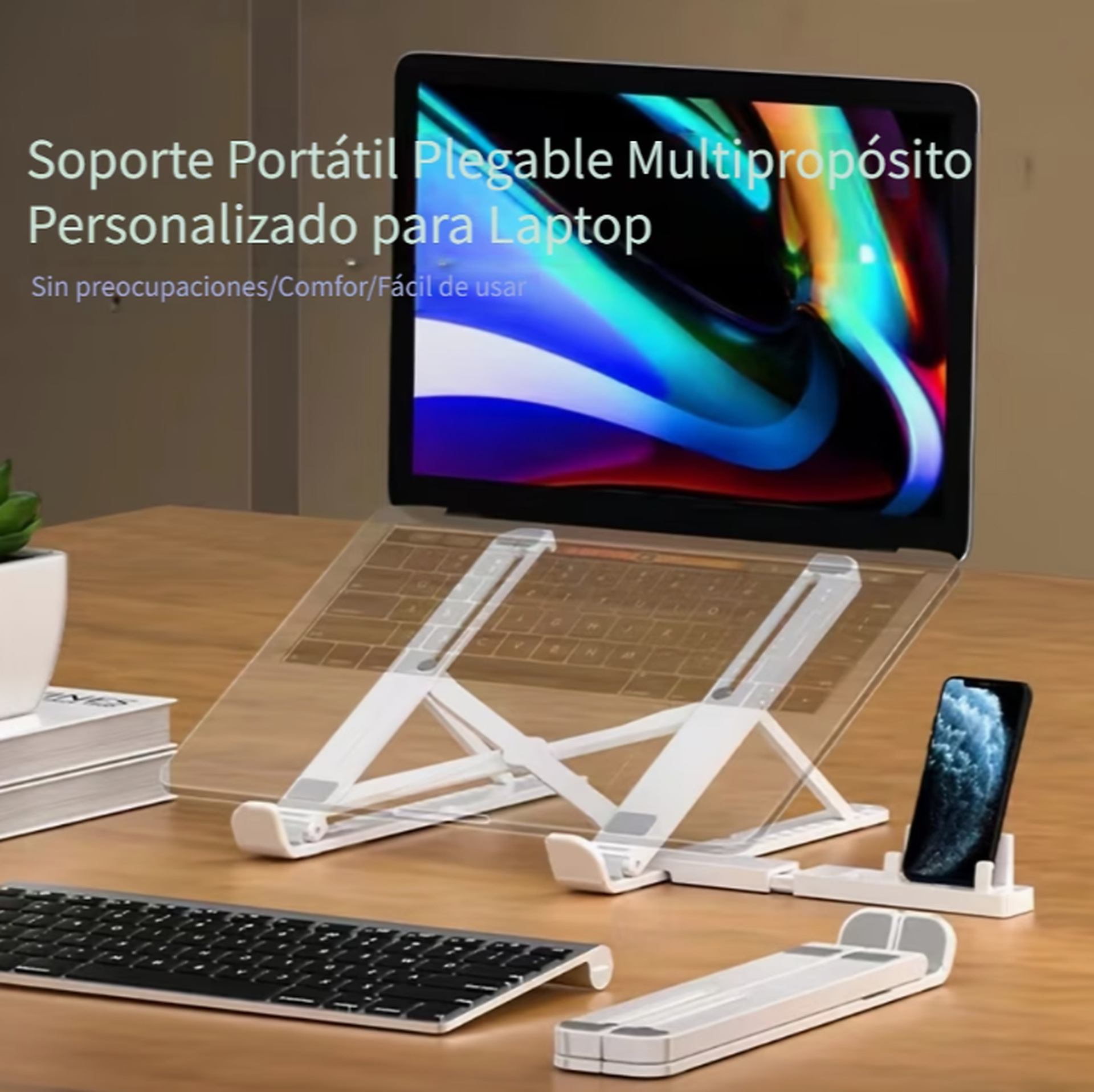 Soporte plegable para laptop, vista 1
